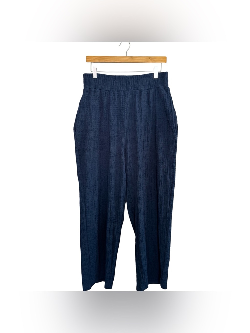 Free People Beach Pull On Pants Size L Blue Boho Beach Casual